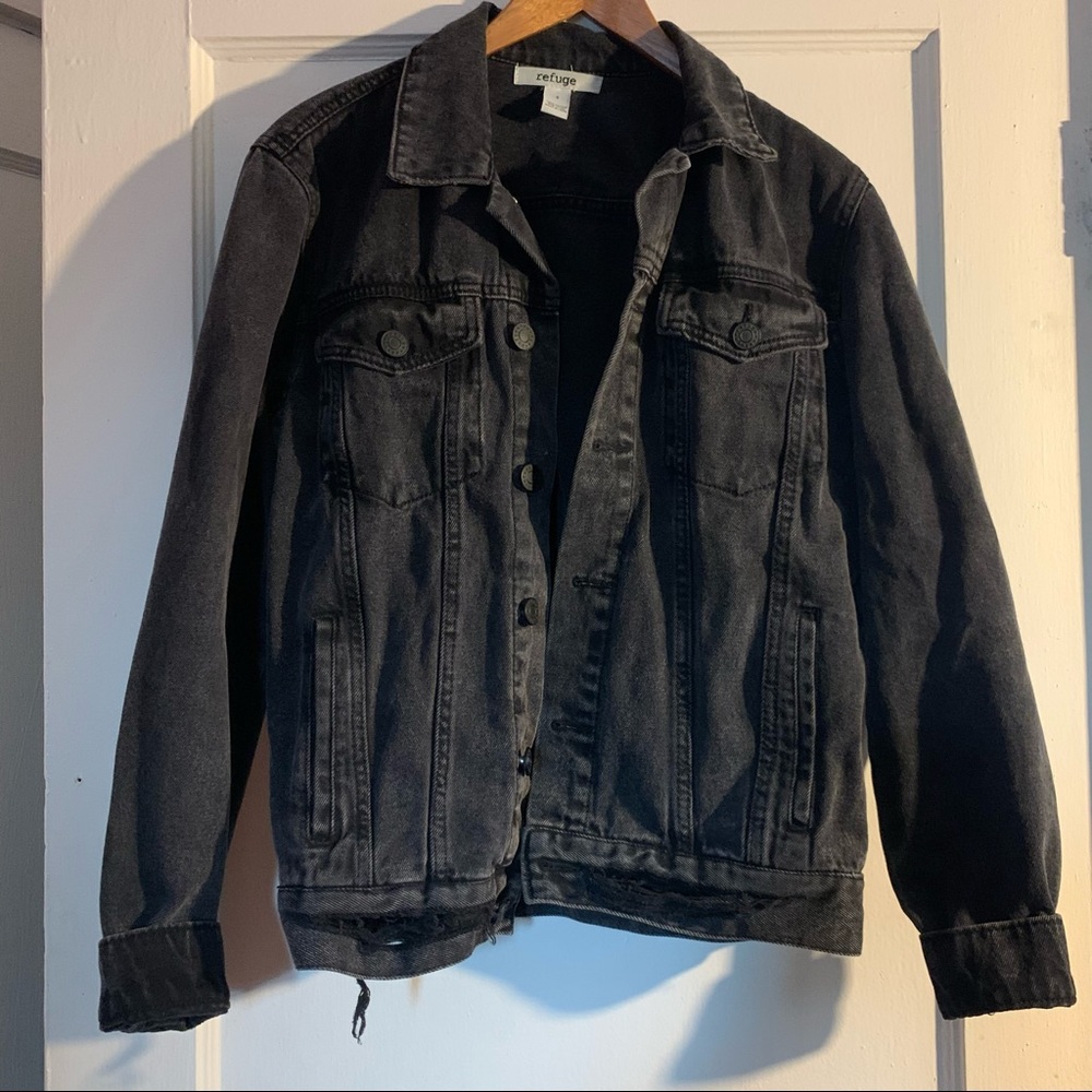 Refuge Black Denim Jacket